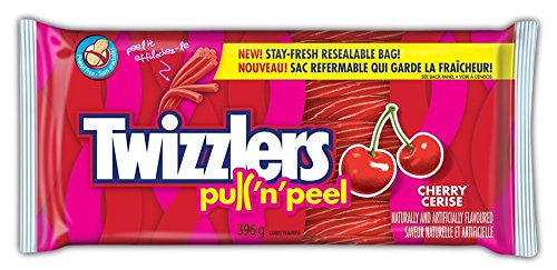 Twizzlers Cherry Pull N Peel Party Pack, 396 Gram