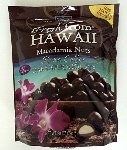 Mac Farms (Lot of 2) Fresh From Hawaii Macadamia Nuts Kona Coffee Dark Chocolate 1.75 Lb