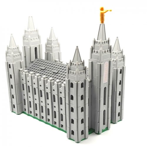 Brick 'Em Young Large LDS Salt Lake Temple Toy Brick Building Set - 1,725 Pieces