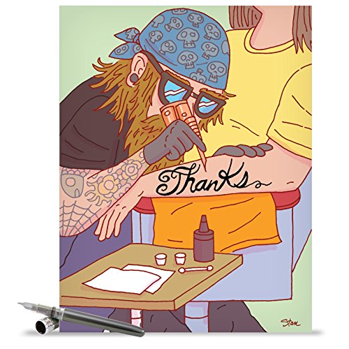 J1364 Jumbo Funny Thank You Card: Thanks Forever With Envelope (Extra Large Version: 8.5'' x 11'')