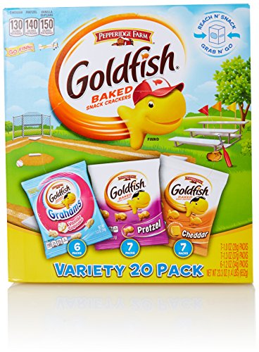 Pepperidge Farm Goldfish Crackers, Sweet & Savory Variety Pack (20 count), 23.3 oz