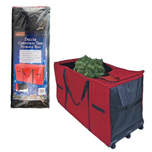 Christmas Tree Storage Bag- Heavy Duty 58x24x34 Storage Container with Wheels