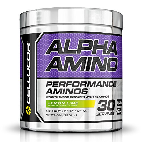 Cellucor Alpha Amino Acids Supplements with BCAA Powder, Lemon Lime, 13.54 Ounce (30 Servings)
