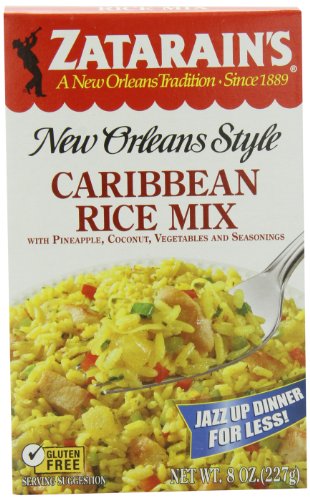 Zatarain's New Orleans Style Caribbean Rice Mix, 8-Ounce Boxes (Pack of 12)