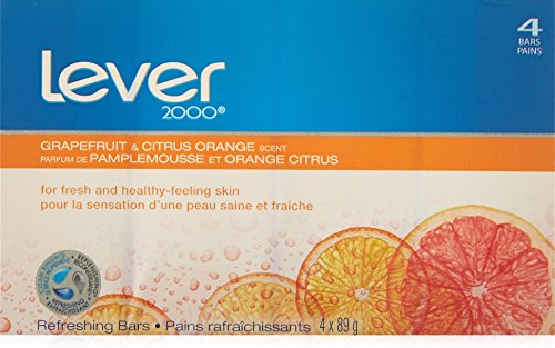Lever 2000  Grapefruit & Citrus Orange Bars 4 X 89g