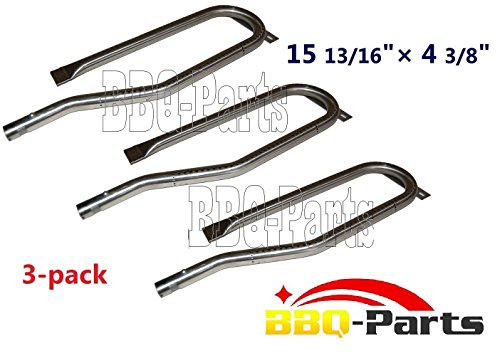 bbq-parts SBC361 (3-pack) Stainless Steel Burner Replacement for Select Jenn-air and Nexgrill Gas Grill Models (15 13/16x 4 3/8)