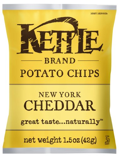 Kettle Brand Potato Chips, New York Cheddar, 1.5-Ounce Bags (Pack of 24)