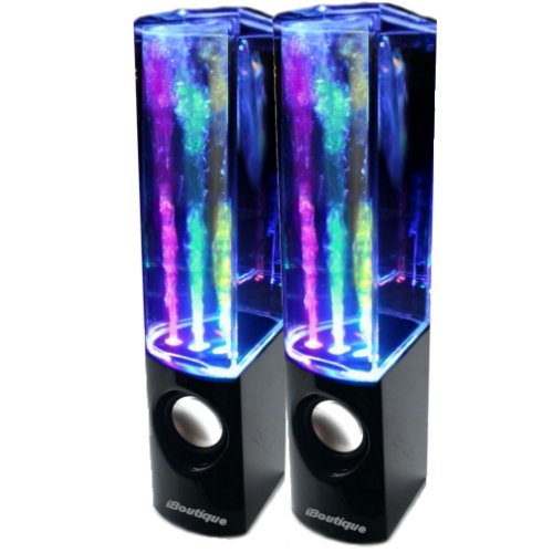 iBoutique ColourJets USB Dancing Fountain Speakers for PC/Mac/MP3 Players/Mobile Phones/Tablets - Jet Black