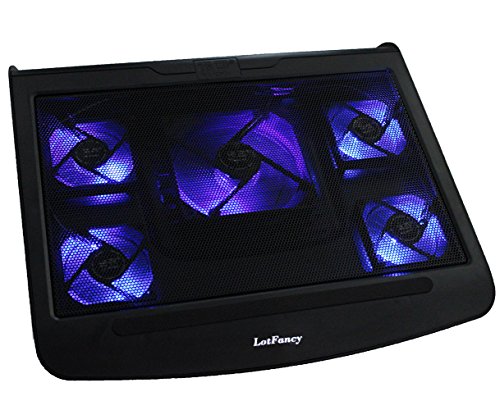 LotFancy Cooling Pad for 11 - 17 Inch Laptop Notebook with 5 LED Fans