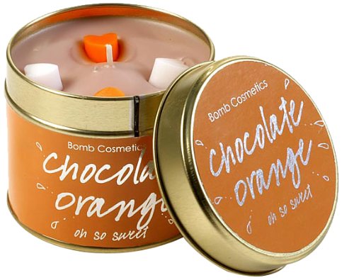 Bomb Cosmetics Scented Candle Tin, Chocolate Orange