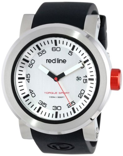 red line Men's RL-50049-02S Torque Sport Stainless Steel Watch With Black Silicone Band