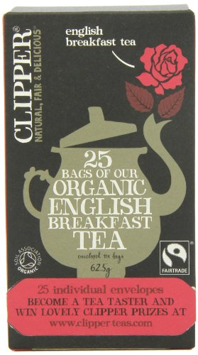 Clipper Organic English Breakfast 25 Teabags (Pack of 6, Total 150 Teabags)