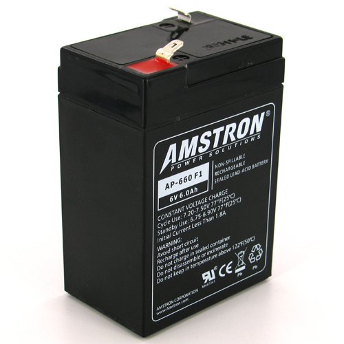 Amstron 6V 6Ah Sealed Lead Acid Battery w/ F1 Terminal