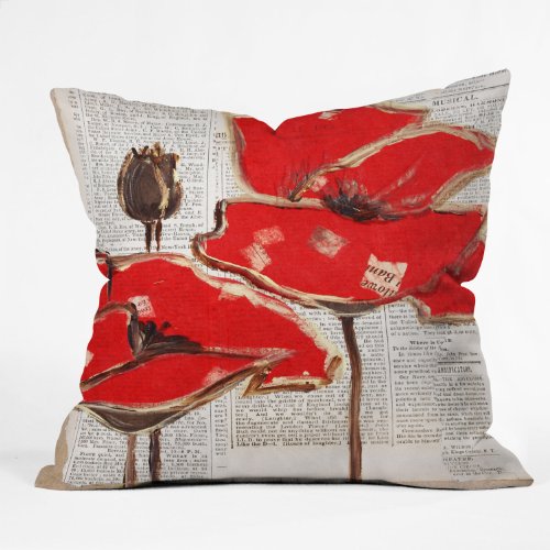 DENY Designs Irena Orlov Red Perfection Throw Pillow, 18 x 18