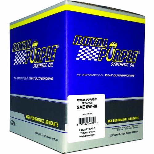 Royal Purple 06484-6PK API-Licensed SAE 0W-40 High Performance Synthetic Motor Oil - 1 qt. (Case of 6)