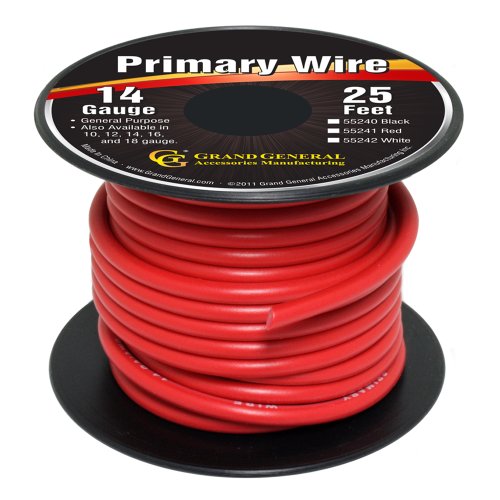 Grand General 55241 Red 14-Gauge Primary Wire