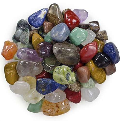 Natural Tumbled Stone Mix - Sold By The Number of Pcs - 0.25 to 2.5 Sizes Available