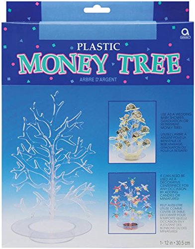 Amscan 34095 Plastic Money Tree, 12-Inch, Clear