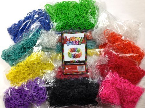 ?75% OFF? Rubber Band Bracelets ? 6000 Premium Rainbow Color Loom Bands ? 10 Beautiful Colors ? 8 FREE CHARMS + 250 S and C Clips! Best Value and Quality of Loom Band Available! Refill your Loom Box Organizer today!