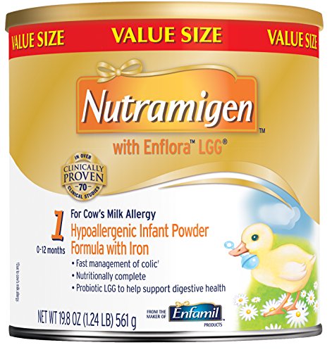 Nutramigen with Enflora LGG Baby Formula - 19.8 oz Powder Can (Pack of 4)