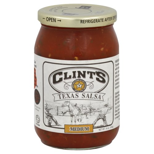 Clints Texas Medium Salsa 16.0 OZ (Pack of 12)