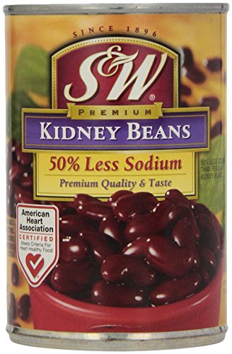 S&W Kidney Beans, 50% Less Sodium, 15.25 Oz
