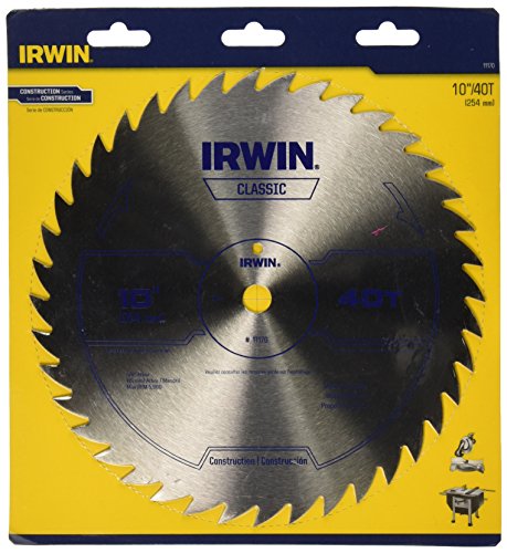 IRWIN Tools Classic Series Steel Table / Miter Circular Saw Blade, 10-Inch, 40T (11170)