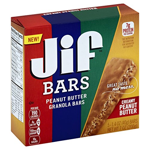 Jif Creamy Peanut Butter Bars, 5 Count