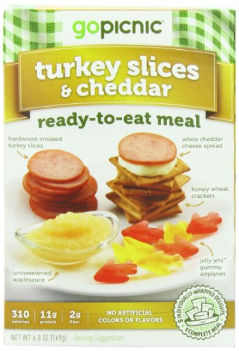 GoPicnic Ready-to-Eat Meals Turkey Slices and Cheddar, 6 Ounce