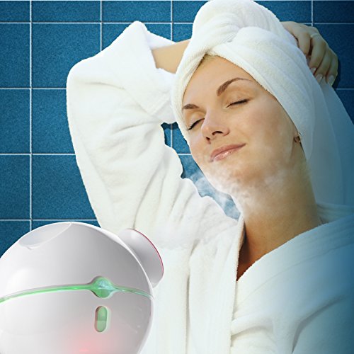 Belmint Ionic Facial Steamer with Hot & Cool Misting Functions ? Freestanding Wall- Powered Design Produces Sauna-Like Mist for Skincare & Indulgence ? Add Essential Oils for Aromatherapy