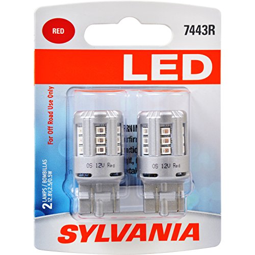 SYLVANIA 7443 T20 Red LED Bulb (Pack of 2)