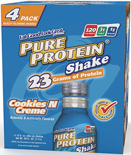 Pure Protein Cookies 'n Cream, 23 Gram, 4 - 12 oz Bottles