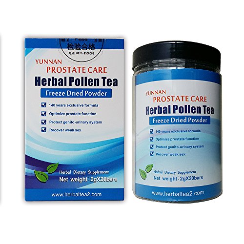Prostate Care - Pollen Herbal Tea Best Seller for Chronic Pain Prostatitis Diseases. Search Amazon for Chinese Herbal Medicine for Frequent Urination in Aging Men Prostate BPH Herbal Treatment Formula