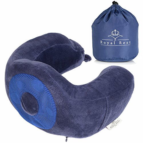 NEW MULTI-FUNCTION DESIGN Royal Rest U-Shaped Neck Pillow- The Best Memory Foam Travel Neck Pillow- Ideal For Sleeping, Driving, Flights, Work & More- Contour Neck Pillow For Men & Women With Pocket