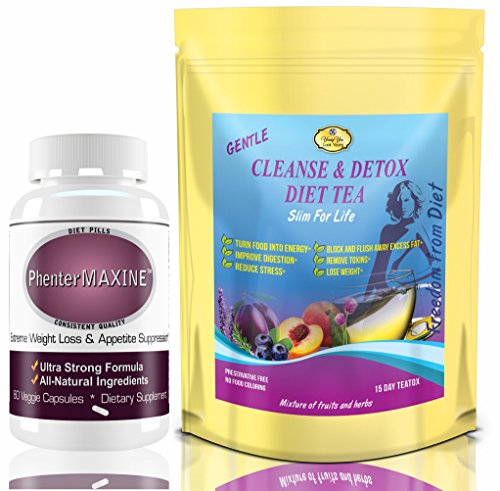 High Energy Diet pills Fat burner + Cleanse and Detox Diet Tea for Rapid Weight Loss.