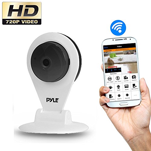 Pyle PIPCAMHD22WT HD 720p Wireless Remote Surveillance Camera with Built-in Speaker and Microphone (White)