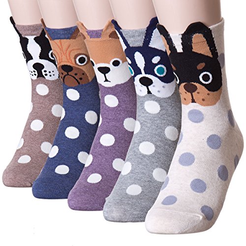 Snowlike Dot Puppy Dog Socks (5 Pairs)  Color: Snowlike 5 pairs  One Size