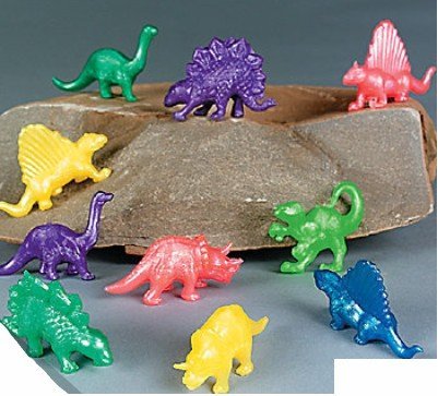 Pack of 6 Stretchy Colour Dinosaurs - Ideal Loot Party Bag Stocking Filler