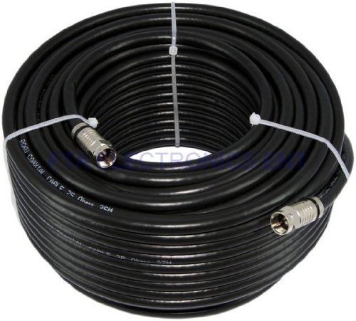 200 FT RG-6 Satellite TV Coaxial Cable RG6 3.5 Ghz 200FT New With Connectors UL CMG In Wall Rated