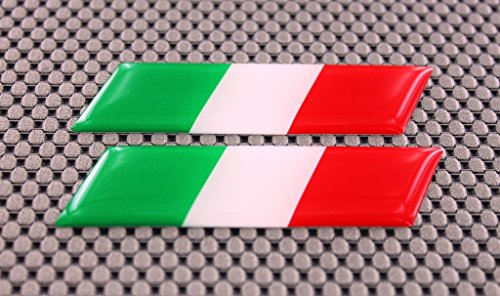 Italy Italia Domed 3d Decal Sticker Pair