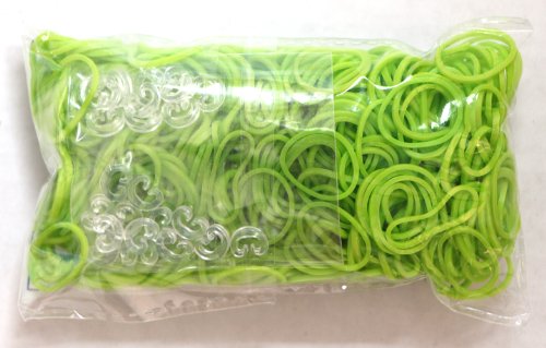 Official Rainbow Loom 600 Neon Green Refill Bands w/ C Clips
