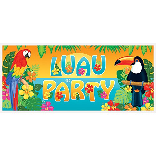 Tropical Island Luau Party Wall Banner & Photo Prop, 60 x 27