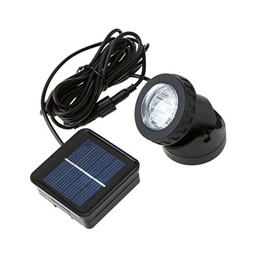 HDS-TEK SL600 Weatherproof Solar Energy Supplied LED Spotlight, Waterproof Available for Outdoor Garden Pool Pond Spot Lamp Light, Dusk to Dawn Dark Auto Sensing
