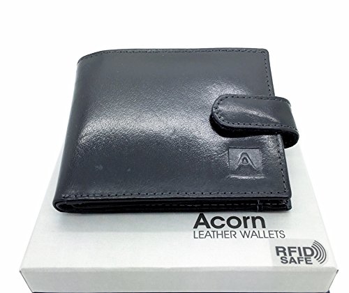MENS ITALIAN DESIGNER LEATHER WALLET GIFT BOXED WALLETS BY ACORN