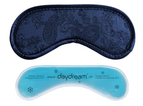 Daydream Paisley Sleep Mask with Cool Pack Navy