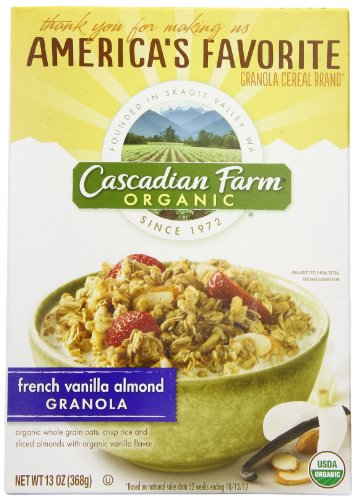 Cascadian Farm Cereal Organic Granola, French Vanilla Almond, 13 Ounce