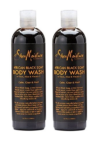 SheaMoisture African Black Soap Body Wash, 13 Ounces - 2pc