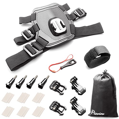 Pieviev Fetch Dog Harness Chest Mount for GoPro HERO4 3 Black Silver (13-IN-1,15-120 lbs Pet)