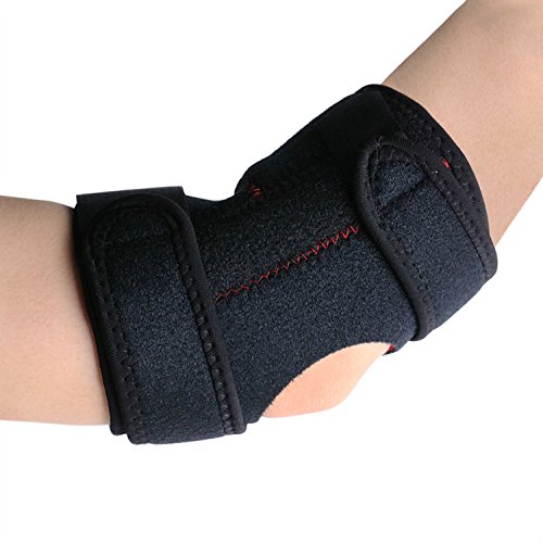 KIPOZI Elastic Breathable Comfortable Elbow Brace with Adjustable Straps for Sports Basketball Tennis Running Golf Arthritis Tennis Elbow Golfer's Elbow