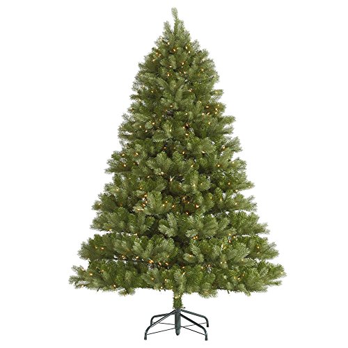 Belvedere 7' 6 Green Spruce Artificial Christmas Tree with 700 Dura-Lit Clear Lights with Stand